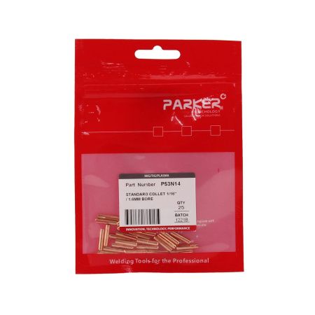 P53N14 Цанга Parker 1,6x14,0 мм для горелок SGT 24W / 150F / 200F / 225F с головой P24 (TIG)