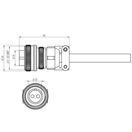 PTP19-WR01 Комплект Parker 2-пиновой вилки под Esab и БРС серии ONE TIG (TIG)