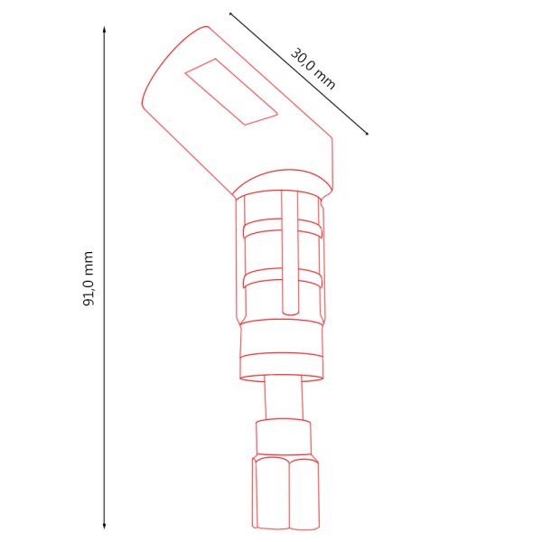 P125M Гусак Parker поворотный для аргонодуговой горелки SGT 125M (TIG)