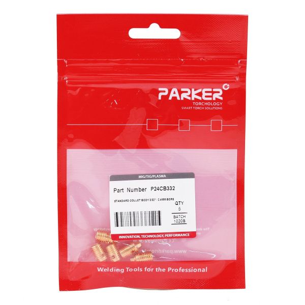 P24CB332 Держатель цанги Parker стандартный 2,4x13,0 мм для горелок SGT 24W / 150F / 200F / 225F с головой P24 (TIG)