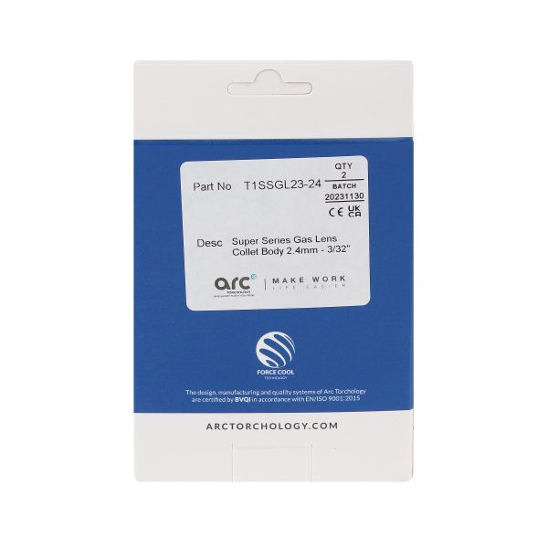 T1SSGL23-24 Цанга Arc с газовой линзой Super Series 23 2,4x64,3 мм (TIG)