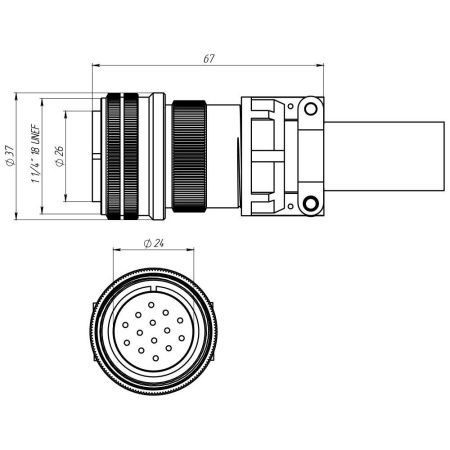 SVR-20472 14-пиновая вилка SVR под Miller / MEGMEET (TIG)