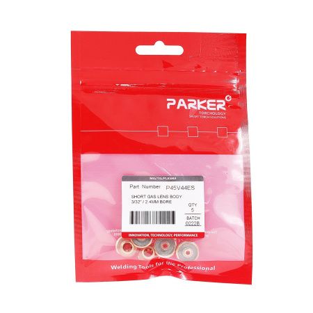 P45V44ES Держатель цанги Parker с короткой газовой линзой 2,4x10,4 мм (TIG)