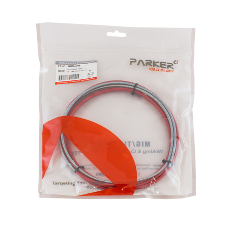 PB2524-30B Направляющий канал Parker 1,0-1,2 мм красный 3 метра (стальная спираль)