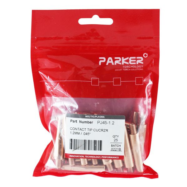 PJ45/1.2 Контактный наконечник Parker М6 1,2 L45,0 CuCrZr (MIG/MAG)