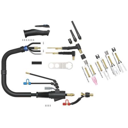 Сварочная аргонодуговая горелка Arc T4W c разъёмом с резьбой 1/4 BSP и системой One TIG 4 метра для TIG сварки в среде аргона