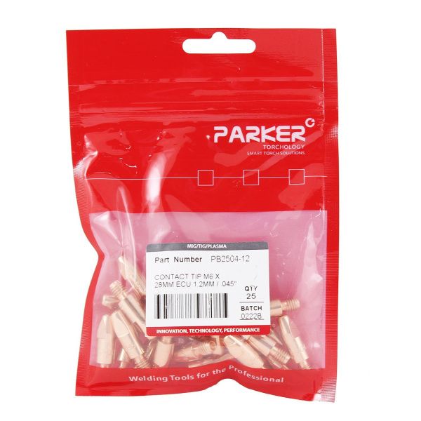 PB2504-12 Контактный наконечник Parker М6 1,2 L28,0 ECu (MIG/MAG)