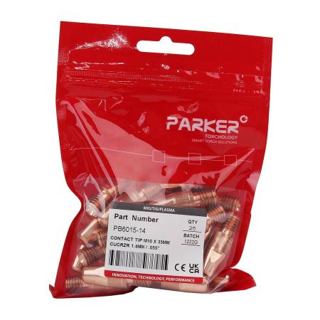 PB6015-14 Контактный наконечник Parker М10 1,4 L35,0 CuCrZr (MIG/MAG)