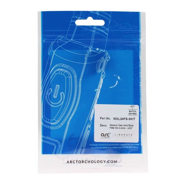 MGL24FS-3KIT Arc Medium gas lens body filter kit-2.4mm (pack)