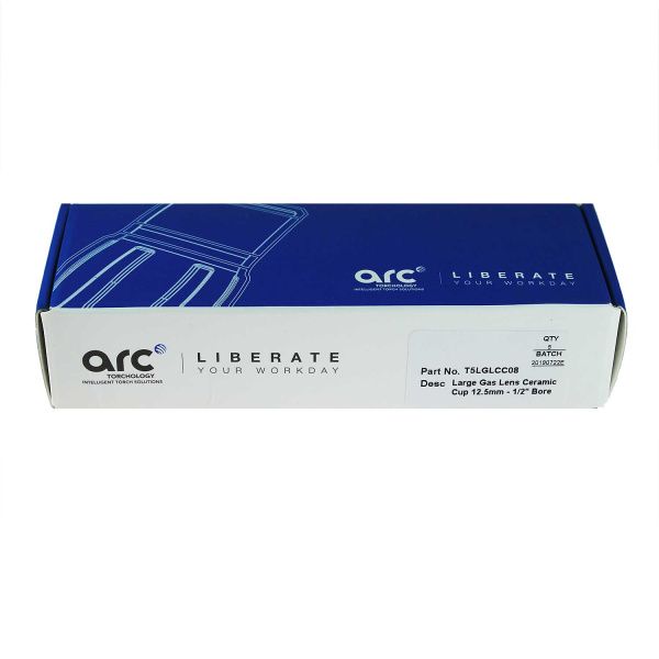 T5LGLCC08 Сопло Arc керамическое №8 для увеличенной газовой линзы 12,5x51,5 мм (TIG)