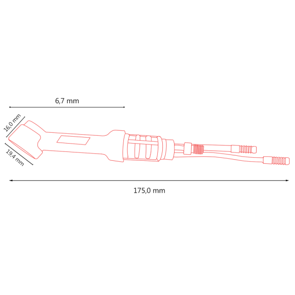 PWP24W Гусак Parker для горелки SGT 24W для труднодоступных мест (TIG)
