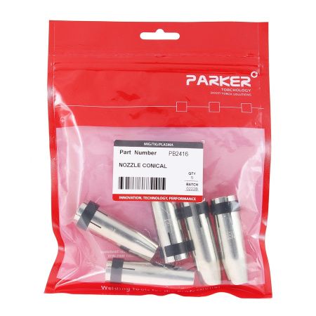 PB2416 Сопло газовое Parker коническое медное 12,6 мм для полуавтоматических горелок SGB 240A / 240W / STH 240AE (MIG/MAG)