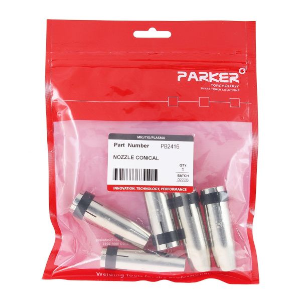 PB2416 Сопло газовое Parker коническое медное 12,6 мм для полуавтоматических горелок SGB 240A / 240W / STH 240AE (MIG/MAG)
