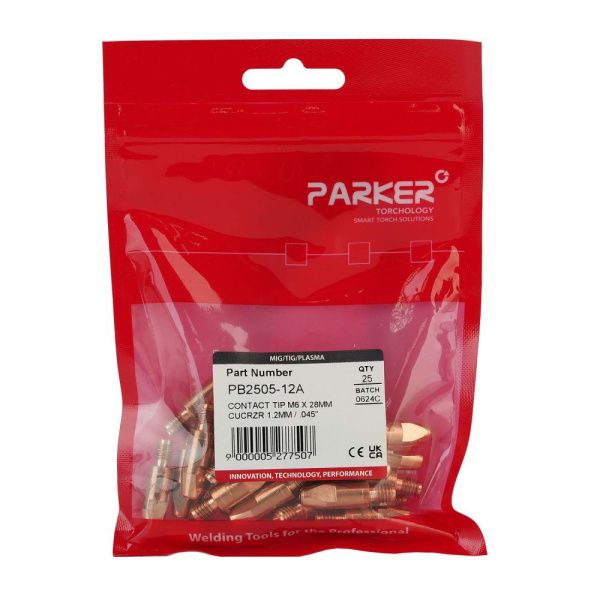 PB2505-12A Контактный наконечник M6-28-1,2 мм CUCRZR под алюминий (pack)