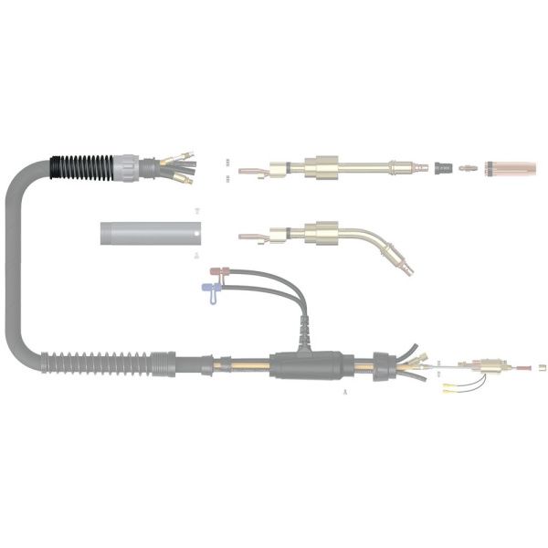 PB8017A Суппорт кабеля пружинный Parker для автоматических горелок SB 501W (MIG/MAG)