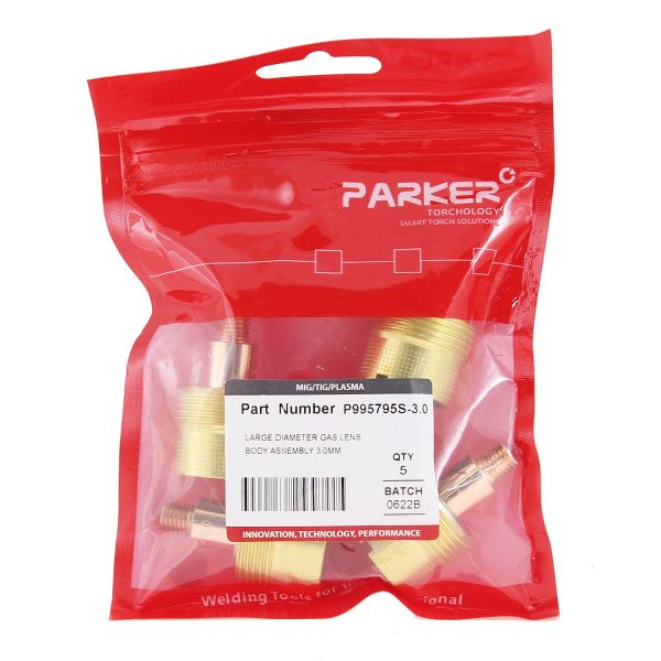 P995795S-3.0 Держатель цанги Parker с увеличенной газовой линзой 3,0x40,5 мм (TIG)