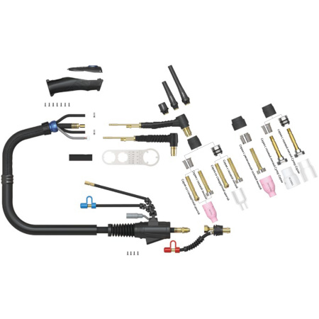 Сварочная горелка Arc T5W с цифровым модулем и 5-пиновым разъёмом EWM, Lorch, Lincoln 4 метра для TIG сварки в среде аргона