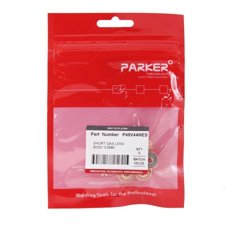 P45V44MES Держатель цанги Parker с короткой газовой линзой 3,0x10,4 мм (TIG)