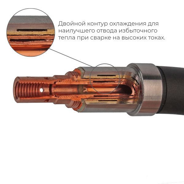 Сварочная полуавтоматическая горелка Parker SGB 555W с двойным контуром охлаждения 5 метров (MIG/MAG)