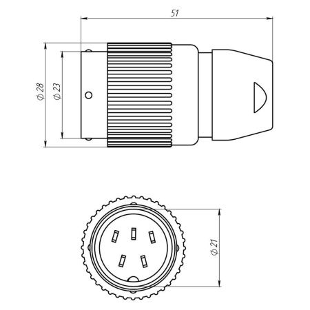 PTP2-WR01 Комплект Parker 5-пиновой вилки EWM, Lorch, Lincoln и БРС серии ONE TIG (TIG)