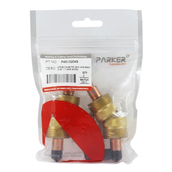 P45V0204S Parker Large diametr gas lens body 1.0mm bore (pack)