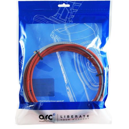 AM6SL-1012-50 Направляющий канал Arc 1,0-1,2 мм 5 метров (стальная спираль с латунным ниппелем в красной оплётке) (MIG/MAG)