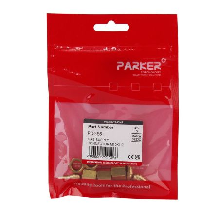 PQGS6 Разъём подачи газа Parker c резьбой М10х1,0 серии ONE TIG (TIG)