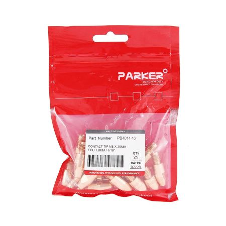 PB4014-16 Контактный наконечник Parker М8 1,6 L30,0 ECu (MIG/MAG)