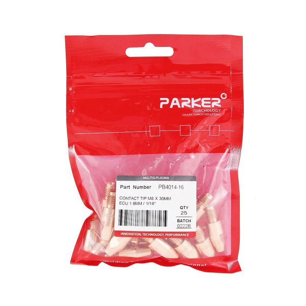 PB4014-16 Контактный наконечник Parker М8 1,6 L30,0 ECu (MIG/MAG)